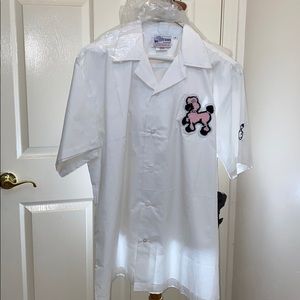 1990s Vintage Bowling Shirt. With Poodle Appliqué
